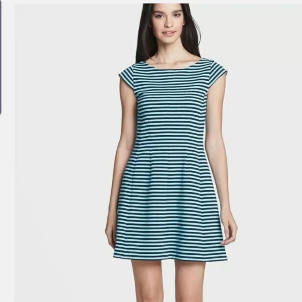 -Lilly Pulitzer Brielle striped blue fit&flare dress sz XS